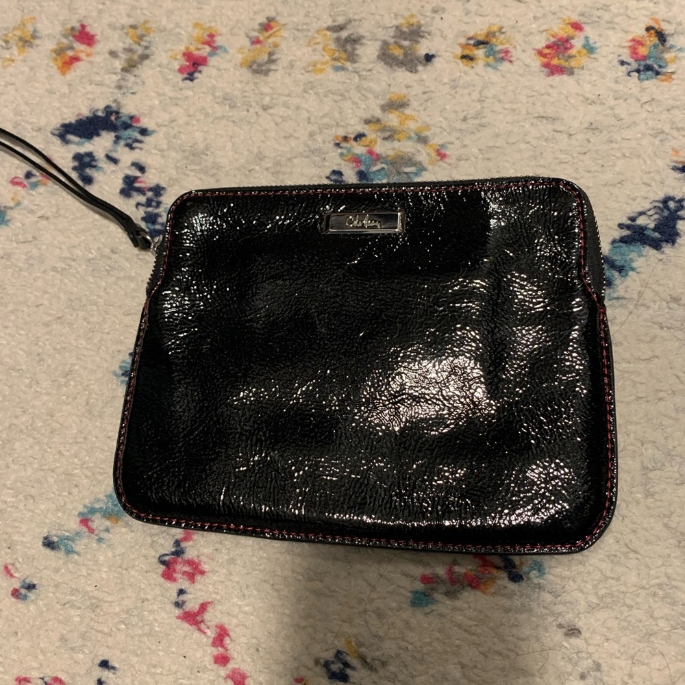 Cole Haan Black Patent Leather Wristlet
